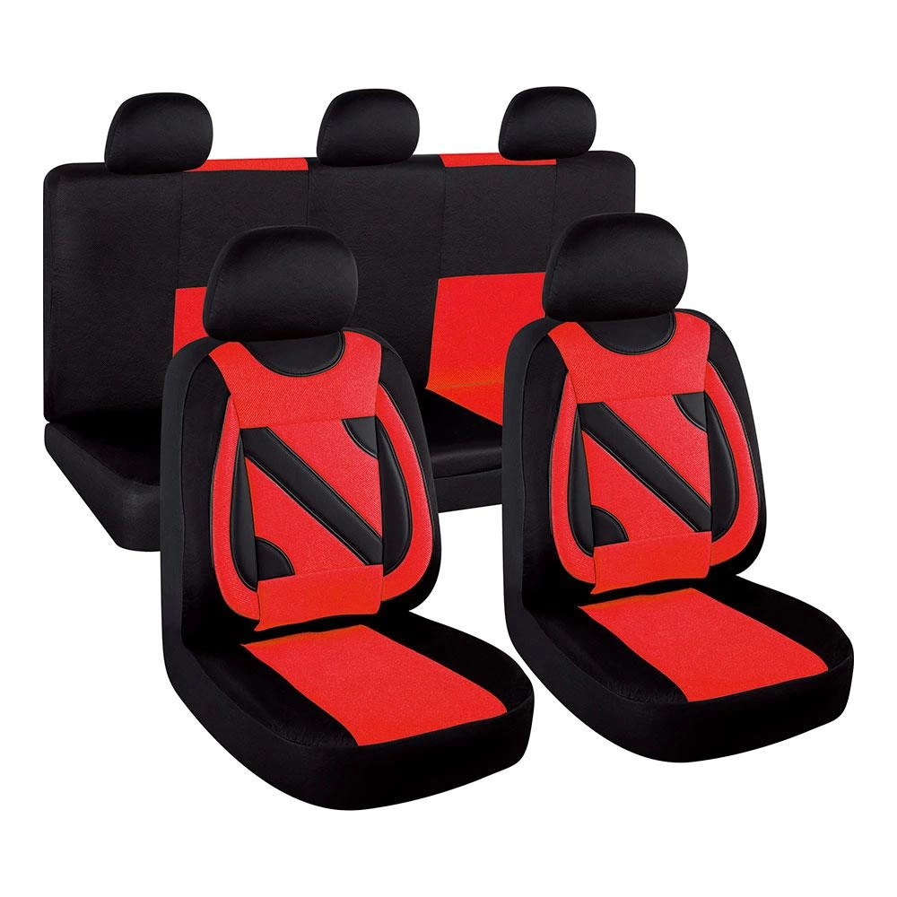 SET HUSE SCAUN NERO ROSU