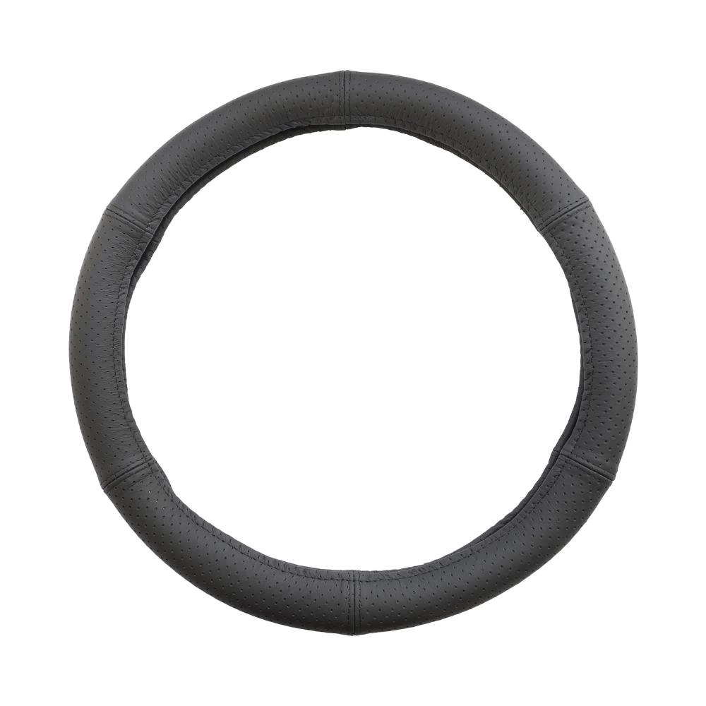 HUSA VOLAN PIELE NATURALA PERFORATA NEGRU 42-44 CM