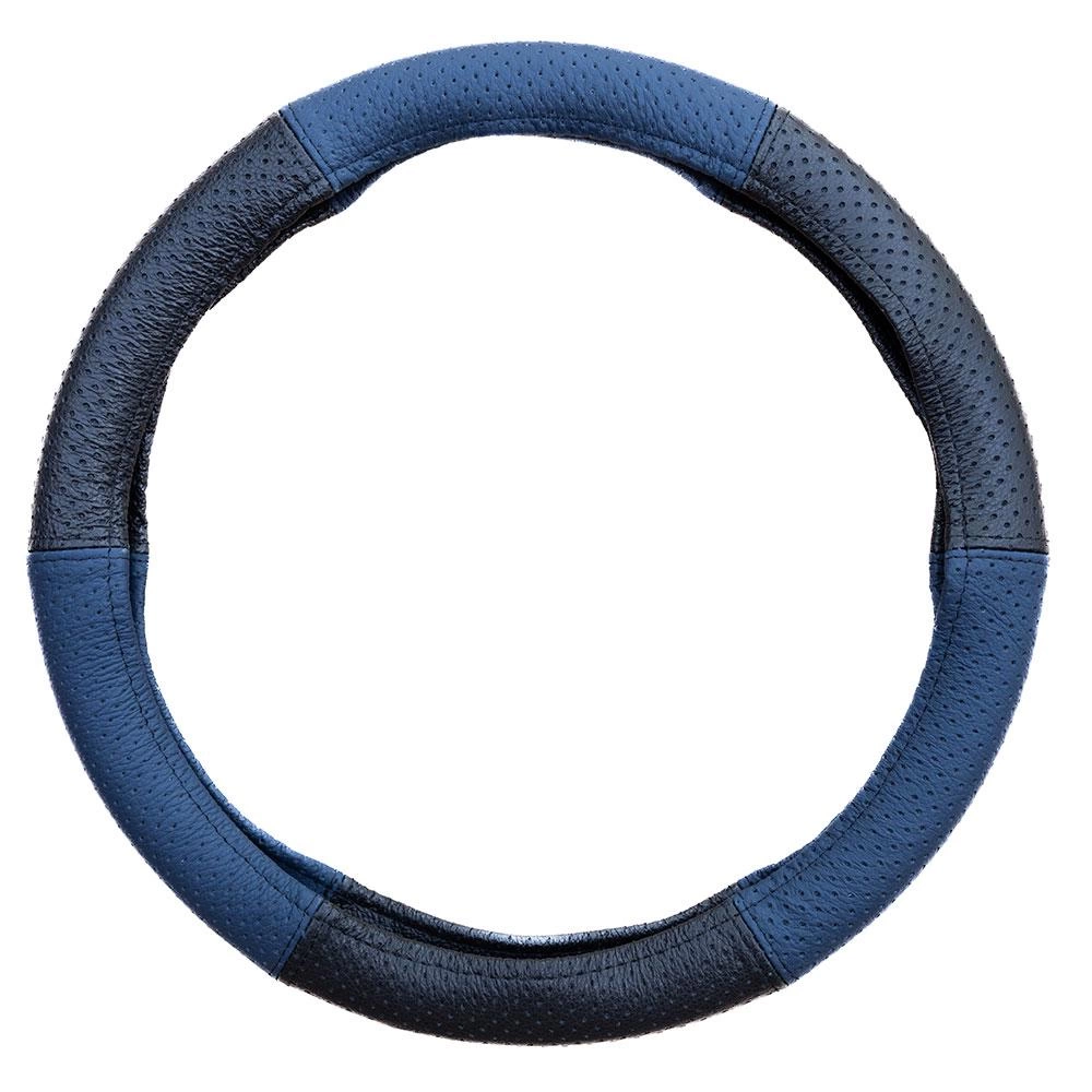 HUSA VOLAN PIELE NATURALA PERFORATA ALBASTRU 37-39 CM