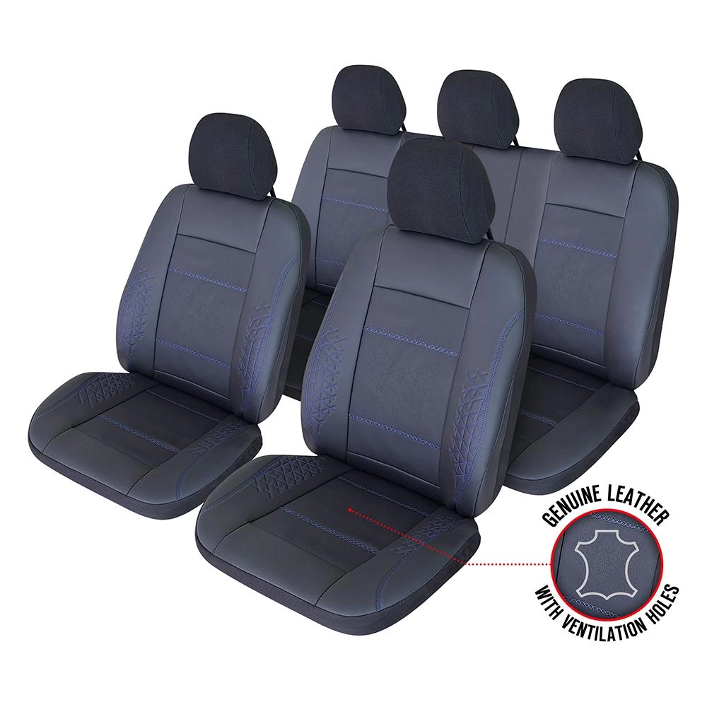SET HUSE SCAUN EXCLUSIVE LEATHER ATLAS NEGRU UMB-B