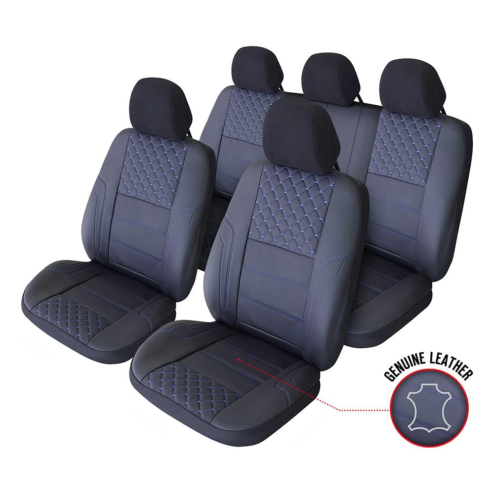 SET HUSE SCAUN EXCLUSIVE LEATHER QUEEN NEGRU UMB-B