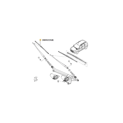 STERGATOR PARBRIZ 475 MM STANGA