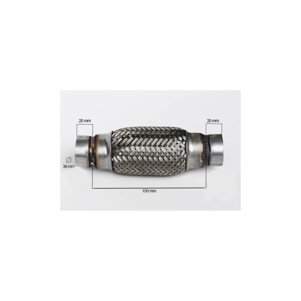 RACORD FLEXIBIL INNER & OUTER BRAID (B) 38X150 MM