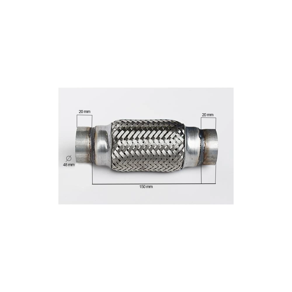 RACORD FLEXIBIL INNER & OUTER BRAID (B) 48x150 MM