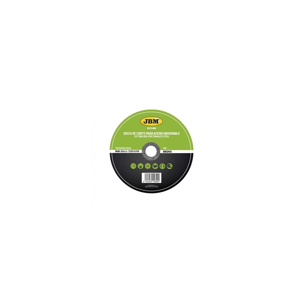 DISC DE TAIERE DEBITARE IN OTEL INOXIDABIL 115 X 1.6MM T41 JBM