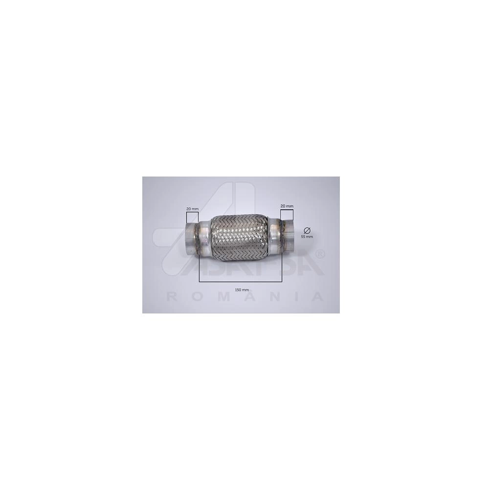 RACORD FLEXIBIL INNER & OUTER BRAID (B) 55X150 MM