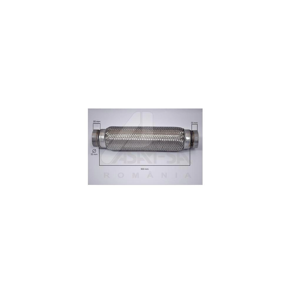 RACORD FLEXIBIL INNER & OUTER BRAID (B) 55x300 MM