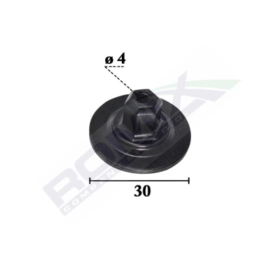 PIULITA FIXARE ELEMENTE CAPOTA PENTRU GRUP VAG 4X30MM NEGRU - SET 10 BUC