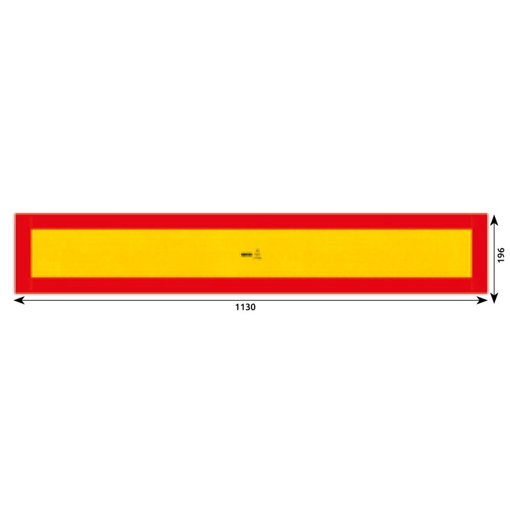PLACA REFLECTORIZANTA GALBEN/ ROSU 1130X196 MM SUPORT ALUMINIU HICO