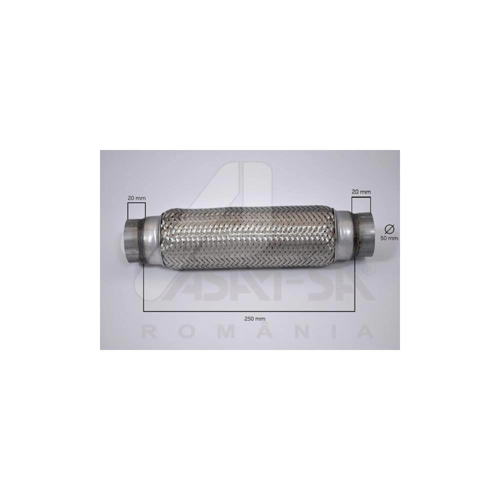 RACORD FLEXIBIL INNER & OUTER BRAID (B) 50x250 MM