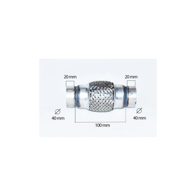 RACORD FLEXIBIL INNER & OUTER BRAID (B) 40X100 MM