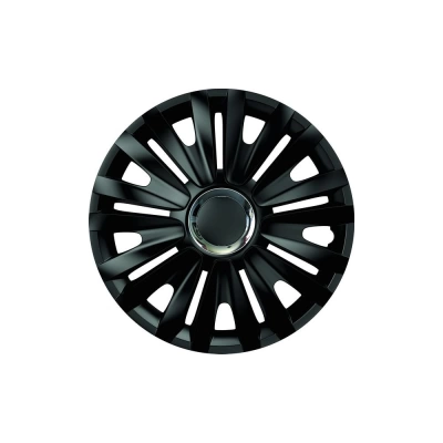 SET CAPACE ROTI 15` NEGRE CU INEL CROMAT ROYAL