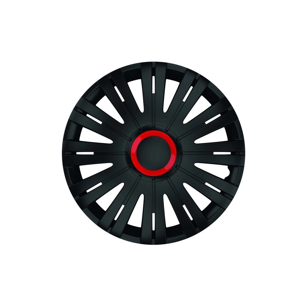 SET CAPACE ROTI 16` NEGRE CU INEL ROSU ACTIVE