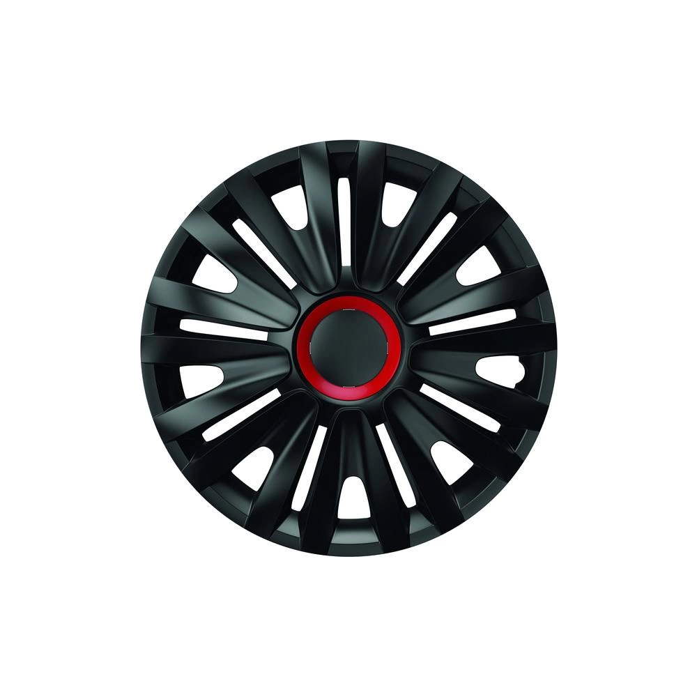 SET CAPACE ROTI 15` NEGRE CU INEL ROSU ROYAL