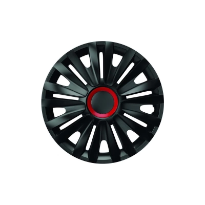 SET CAPACE ROTI 16` NEGRE CU INEL ROSU ROYAL