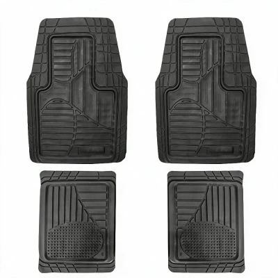 Covorașe auto universale ajustabile groase și aderente Carguard – 72 x 47 cm / 71 x 43,5 cm PVC – negru
