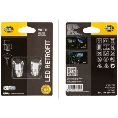 SET LED HELLA W5W POZITIE / PLAFONIERA