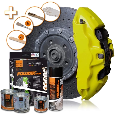 SET VOPSEA ETRIERE / TAMBURI / MOTOR FOLIATEC GALBEN NEON
